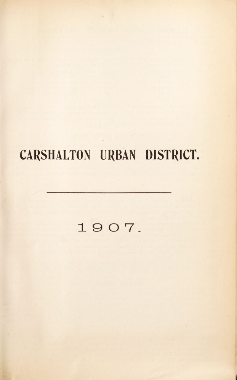 CARSHALTON URBAN DISTRICT.