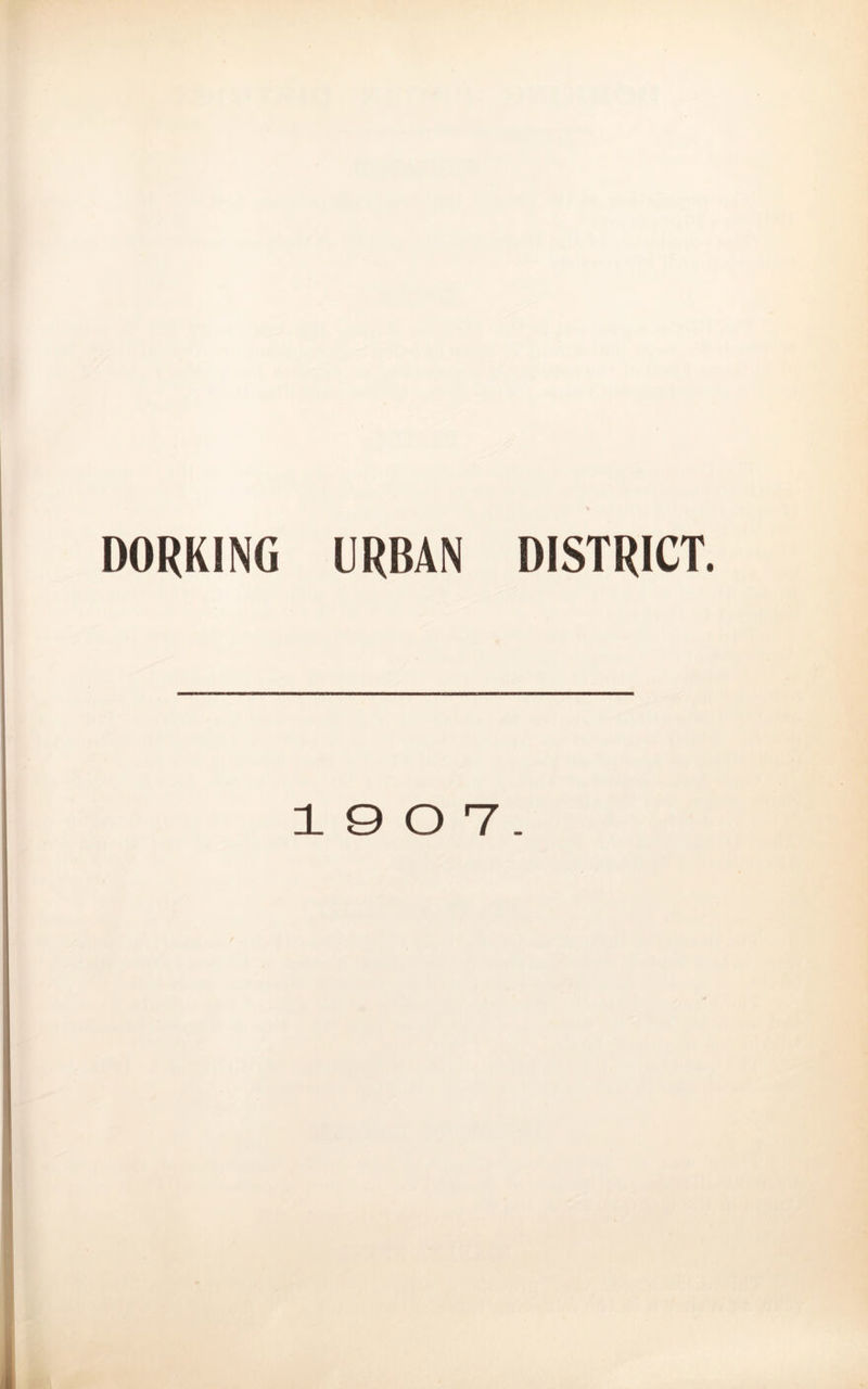 DORKING URBAN DISTRICT.
