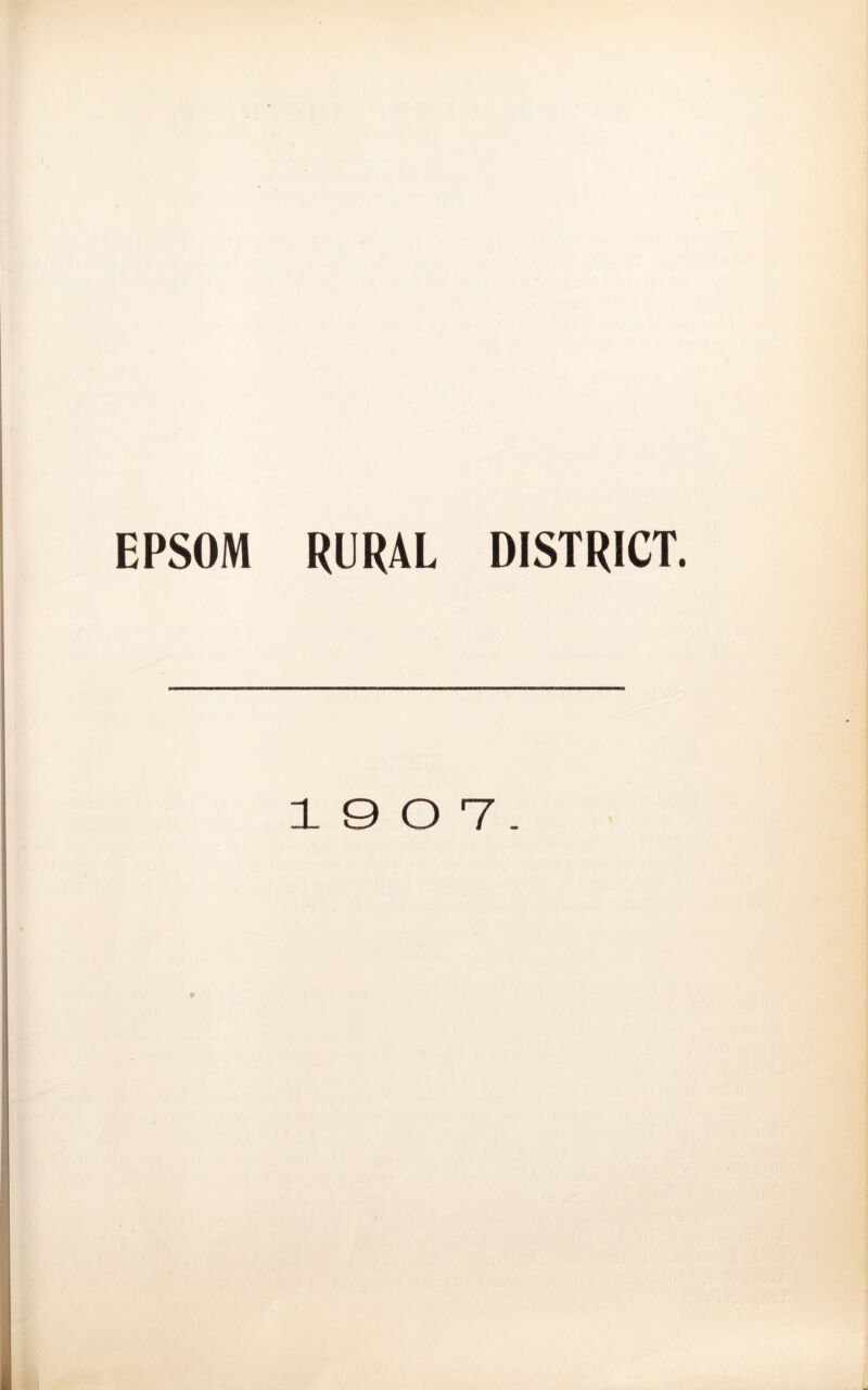 EPSOM RURAL DISTRICT.