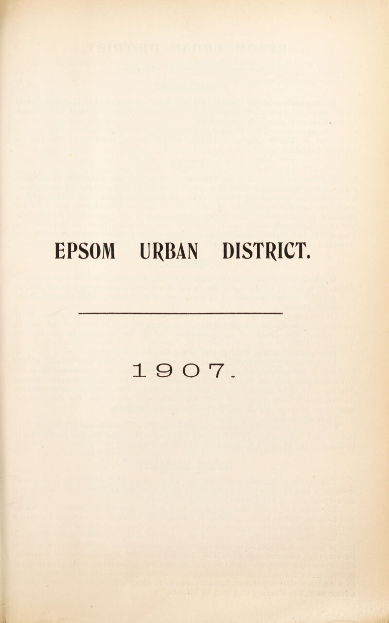 EPSOM URBAN DISTRICT.