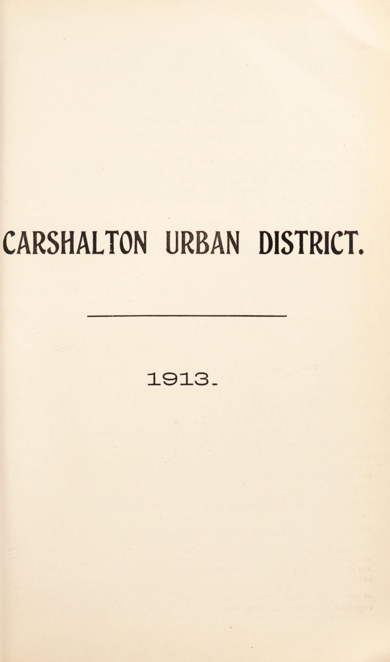 CARSHALTON URBAN DISTRICT.