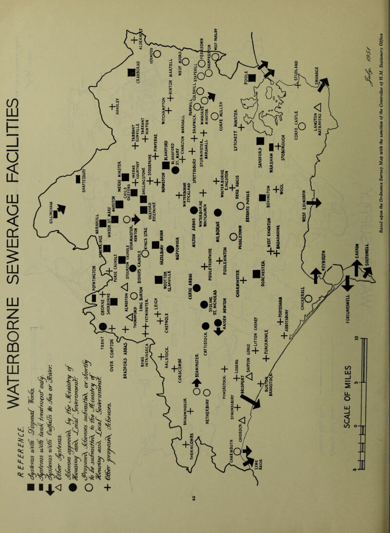 WATERBORNE SEWERAGE FACILITIES Based upon the Ordnance Survey Map with the sanction of the Controller of H.M. Stationery Office