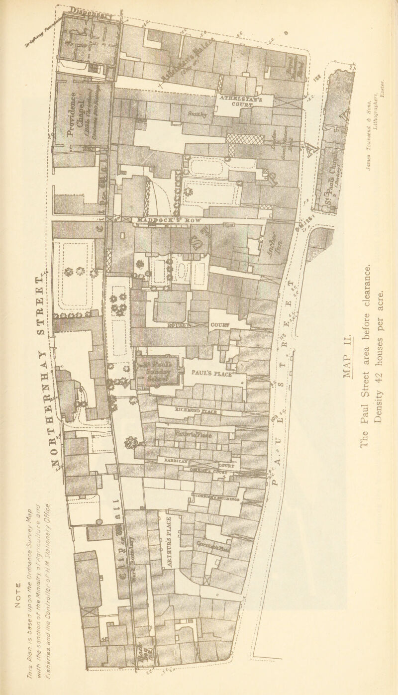 Paul Street area before clearance. Density 42 houses per acre.