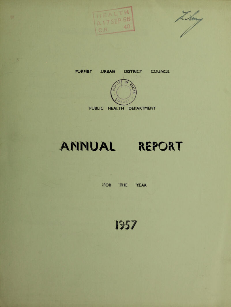 PUBLIC WEALTH DEPARTMENT ANNUAL ■ FOR THE REPORT YEAR