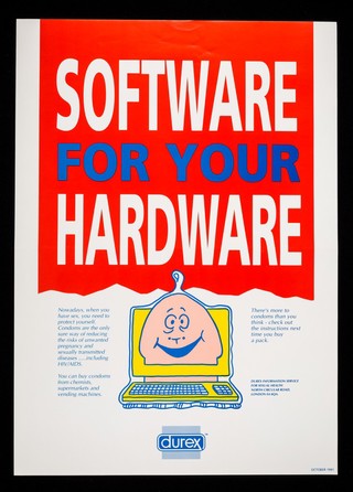 Software for your hardware : nowadays, when you have sex, you need to protect yourself. Condoms are the only sure way ... / Durex Information Service.