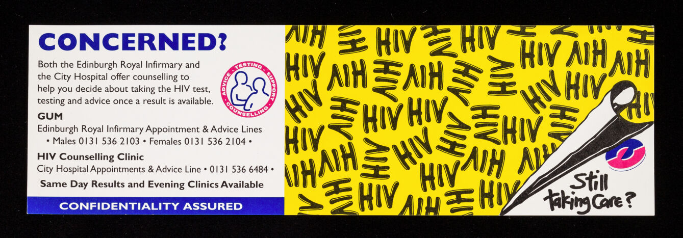 Concerned? : Both the Edinburgh Royal Infirmary and the City Hospital offer counselling to help you decide about taking the HIV test, testing and advice once a result is available ...