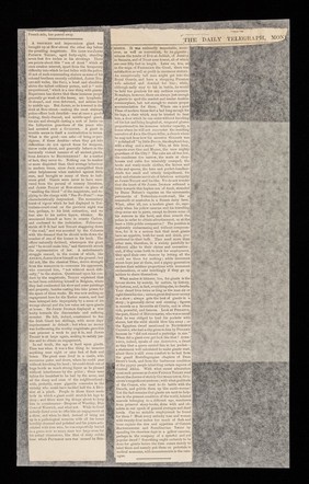 A troubled and impecunious giant was brought up at Bow-street the other day before the presiding magistrate. : His name was James Patrick Tolley, aged forty-eight, standing seven feet five inches in his stockings ...