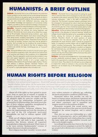 Happy to be gay? : want to make the world a better place... and have some fun at the same time? Not convinced that religion is the answer to life's problems? You could already be a humanist... why not joing the Gay and Lesbian Humanist Association? / The Gay and Lesbian Humanist Association.