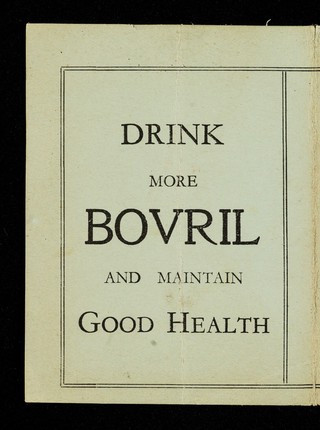 Your correct weight ... : drink more Bovril and maintain good health ...
