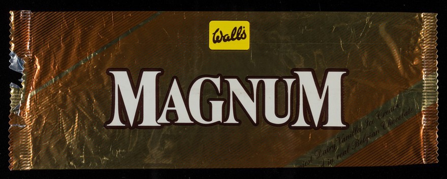 Magnum : the creamiest dairy vanilla ice cream luxuriously dipped in real Belgian chocolate / Wall's Ice Cream Ltd.