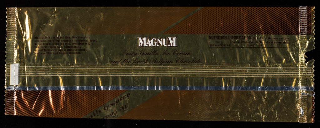 Magnum : the creamiest dairy vanilla ice cream luxuriously dipped in real Belgian chocolate / Wall's Ice Cream Ltd.