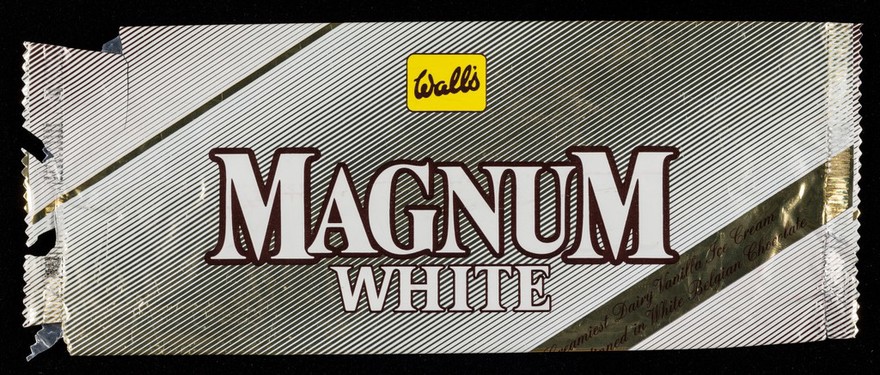 Magnum White : the creamiest vanilla dairy ice cream luxuriously dipped in white Belgian chocolate / Wall's Ice Cream Ltd.