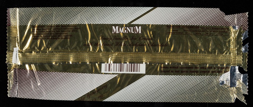 Magnum White : the creamiest vanilla dairy ice cream luxuriously dipped in white Belgian chocolate / Wall's Ice Cream Ltd.