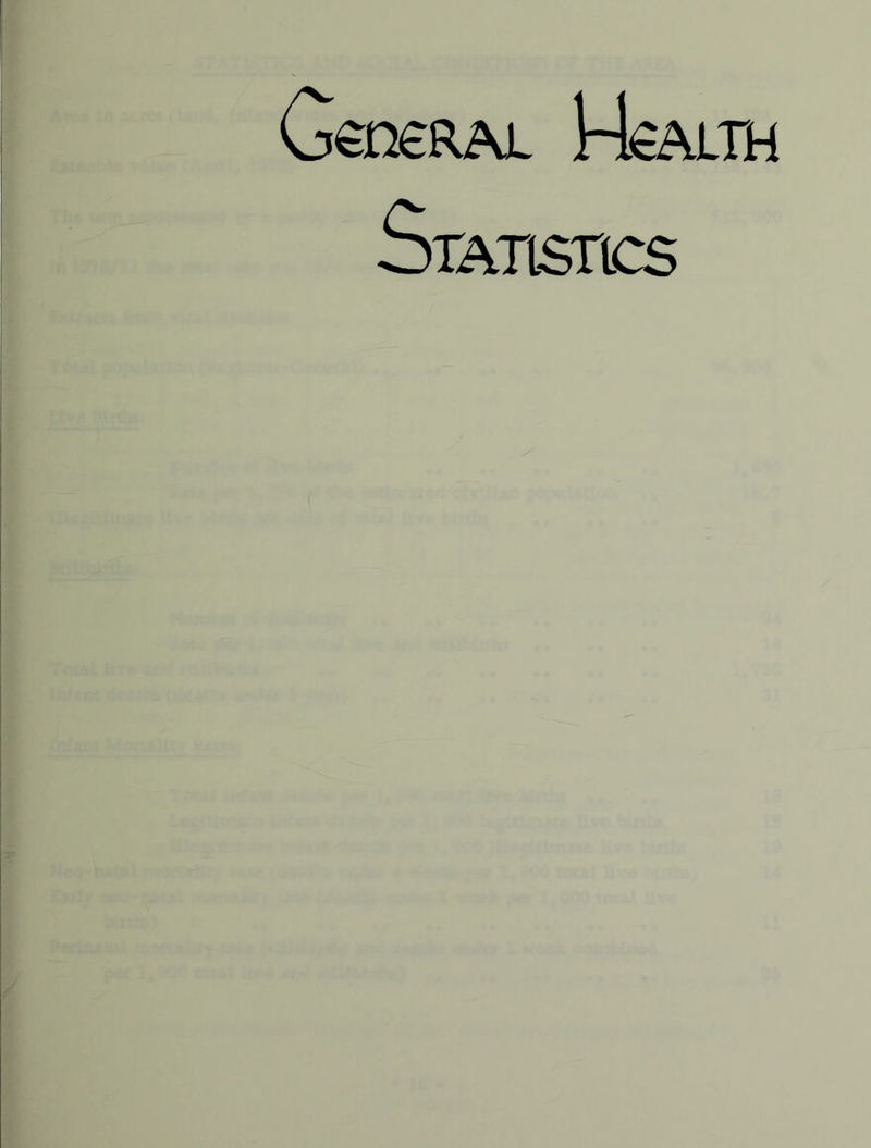 GeneRAL Health Statistics