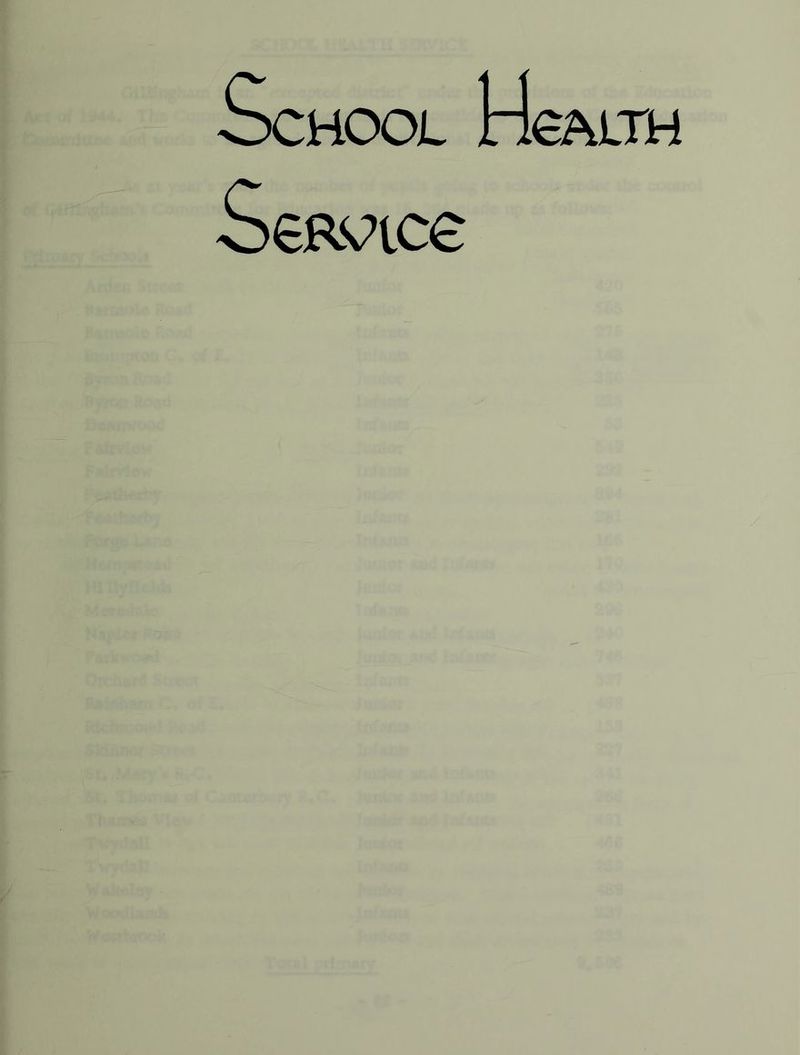 School Hcalth SeRoice