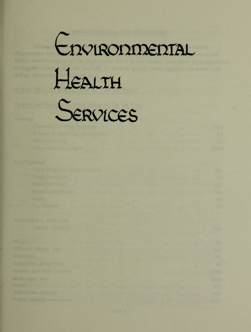 GnviRonmenmL Health oeR<i?tces