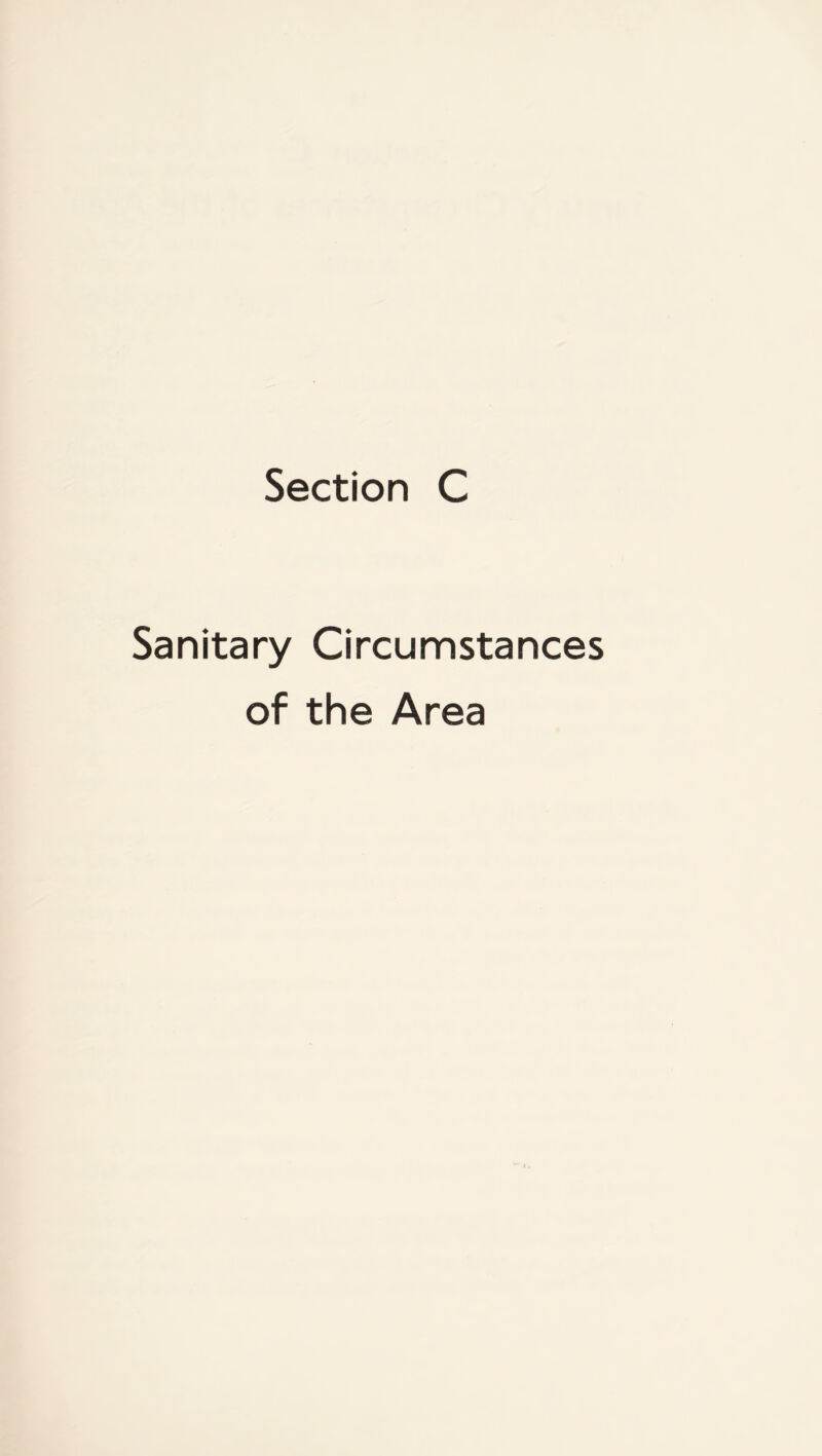 Sanitary Circumstances of the Area