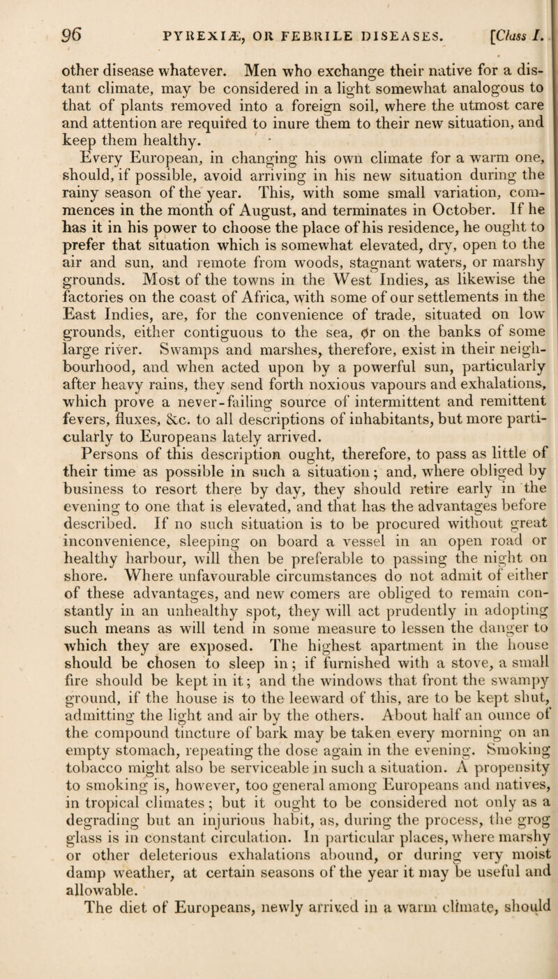 Diseases of the puerperal state. 865 than the shield, that it may the more readily yield to the infant’s l mouth. Great attention should be paid to washing the whole thoroughly after suckling, and to keep it constantly in cold water. A woman is often capable of giving milk with a flat or even con¬ cave surface, by drawing’ out the nipple with a glass tube that has a small ball to it, by which a vacuum is produced immediately the 1 glass is removed : the child being put to the breast will keep it out by sucking until satisfied. » MILIARY ERUPTIONS. In consequence of keeping women very warm, and of using a i heating diet, it not unfrequently happens that miliary eruptions, attended with some degree of fever, arise during a puerperal state. ( Sometimes they are dispersed over the whole body, but they are 5 more usually observed about the neck and chest. To conduct the patient with safety through the disease, the gj practitioner must have recourse to the means advised under the ■i head of Miliary Fever. Should the eruptions strike in suddenly, and the pulse sink, blisters, with cordial sudorific medicines and wine, will be proper. Affections of this nature may, however, be avoided in general by [ an attention to diet, by keeping the patient's body perfectly open, r and her bed lightly covered with clothes, and by admitting a proper i and free ventilation through her chamber. PHLEGMATIA DOLENS PUERPERARUM, OR THE PAINFUL INTU¬ MESCENCE OF THE LOWER EXTREMITY INCIDENT TO LYING-IN WOMEN. Although this disease must have existed as long as most of the others to which lying-in women are subject, still it seems to have been only slightly noticed by any of the ancient writers. Mr. White’s Inquiry into its Nature and Causes, which made its appearance in the year 1784, was the first regular treatise on it in this country, and it excited the attention of other practitioners to the complamt. In the year 1792, Mr. Tyre, of Gloucester, pub¬ lished a small essay on the subject; and at different periods since that time, Dr. Ferriar, and Dr. Hull, of Manchester, have written on it. Phlegmatia dolens appears, however, to be a disease of no frequent occurrence ; for Mr. White mentions, that out of 1897 women delivered at the Westminster General Dispensary, five only were attacked with it; and of 8000 women delivered at the Manchester Lying-in Hospital, and their own houses, no more than four wTere seized with it. During a practice of forty-five years only three cases have fallen under my care. When we find practitioners giving in a report of numerous cases which came under their observation, we may therefore naturally presume that they have mistaken other diseases for it, such as anasaica, phleg¬ mon, erysipelas, abscess, rheumatism, peritonitis, and pueiperal fever. The disease, however, to which, in my opinion, it bears 3 k