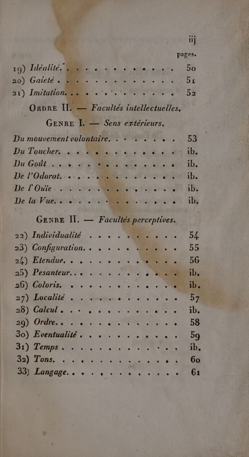 19) Idéalité. _ 20) Gaiïeté. De l'Ouie . . . De la Vue... »« . 22) Individualité 26) Coloris. +. . 27) Localité . . 28) Calcul. 30) Eventualité . all Tons, .:, MONA URE .... 55 eo. RL) 56 + Wii. nie 12204) 0 4 PE POUR ae A LE UE En d ë 11: 00 nie : APE 5g AE TA SUR E MASTER La ÉNETEPEN LE ON