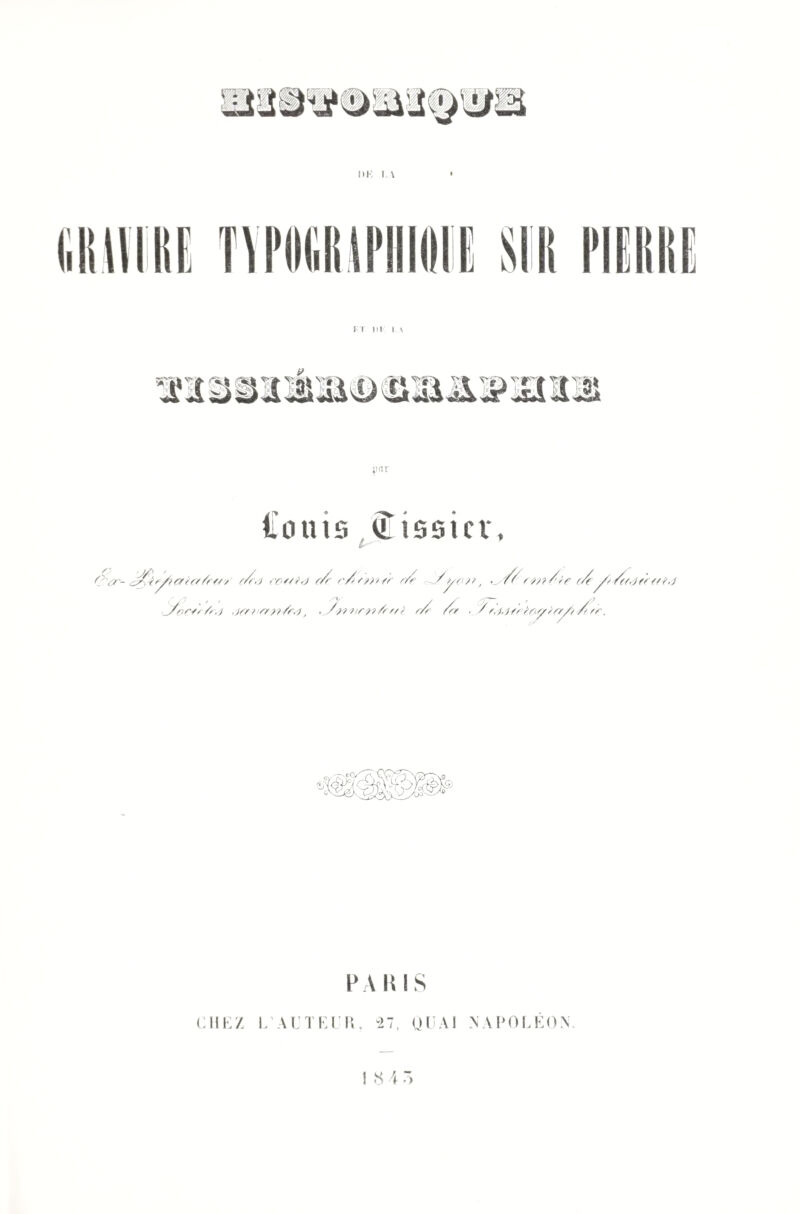 mwmmmmmmmi I > K l\ I f l lil i i T-Àfc B yar Coûts lissier, ç> ,'<s f/r.) cc//fd r/~ r/r/r yyorw/sf f/f y's/ff.jffff ï,) j/prss/r.) ,jpr?//???/r4, * /?? nr?? /s?/s y, y, . y '•14/rto.yïrr/? PARIS Cil K Z l/AUTEUR, 27, UliAI NAPOLÉON. ! X 4 ô