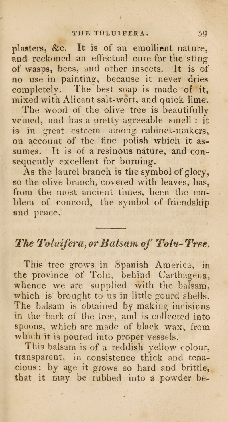 GROMWELL.—TI1E WILD PINE. 153 Th is beautiful plant, the Reverend Dr. Shaw remarks, is an excellent out-of-door barometer. 44 When the flower (says the Doctor) expands boldly and fully, no rain will happen for four hours, or upwards; if it con¬ tinues in that open state, no rain will disturb the summer’s day: when it half conceals its miniature llovver, the day is generally show¬ ery; but if it entirely shuts up, or veils the white flower with its green mantle, let the traveller put on his great coat, and the plough¬ man, with his beasts of draught, rest from their labour/’ Cromwell, or Bastard Alkanet. This plant is common in corn fields. The girls in the northern parts of Europe paint their faces with the juice of this root on days of public festivity. The seeds are as hard as bone, and effervesce with acids. The bark of the root tinges wax and oil of a beautiful red, similar to that which is attained from the roof of the foreign alkanet sold in the shops. The Wild Pine. This curious plant is a native of Jamaica, and is so contrived, by the great Author of nature,' as to be of the greatest use to the in¬ habitants of that hot climate, where there is