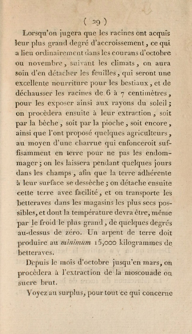 DESCRIPTION DES MOYENS ET PROCÉDÉS EMPLOYÉS À PARIS, Par le S.r BONMATIN, POUR EXTRAIRE LE SUCRE DE LA BETTERAVE; Précédée de I'ArrÈtÊ de Son Excellence Ad. le Comte DE S U S S Y, /Ministre des /Manufactures et du Commerce, qui en ordonne la publication. A PARIS,