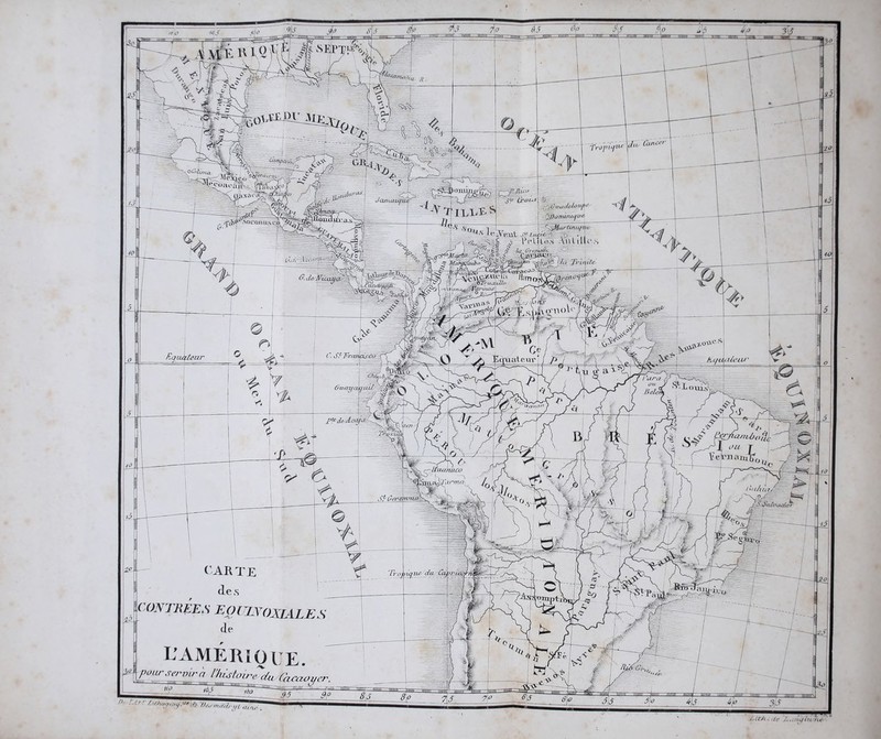 Cancri' f\ ünaiialti lLP c> ■r}/Jomi/ULfuc ’ai'uiaò' CfWlftli i Equateur at etir / 'ara. ou ouïs ìicrt ruahuco 'arma CONTREES L’AME RI 0 UE ‘ f ‘ / U/u/t 'fi au.ru* ^ C II CARTE I % t 1 1 i