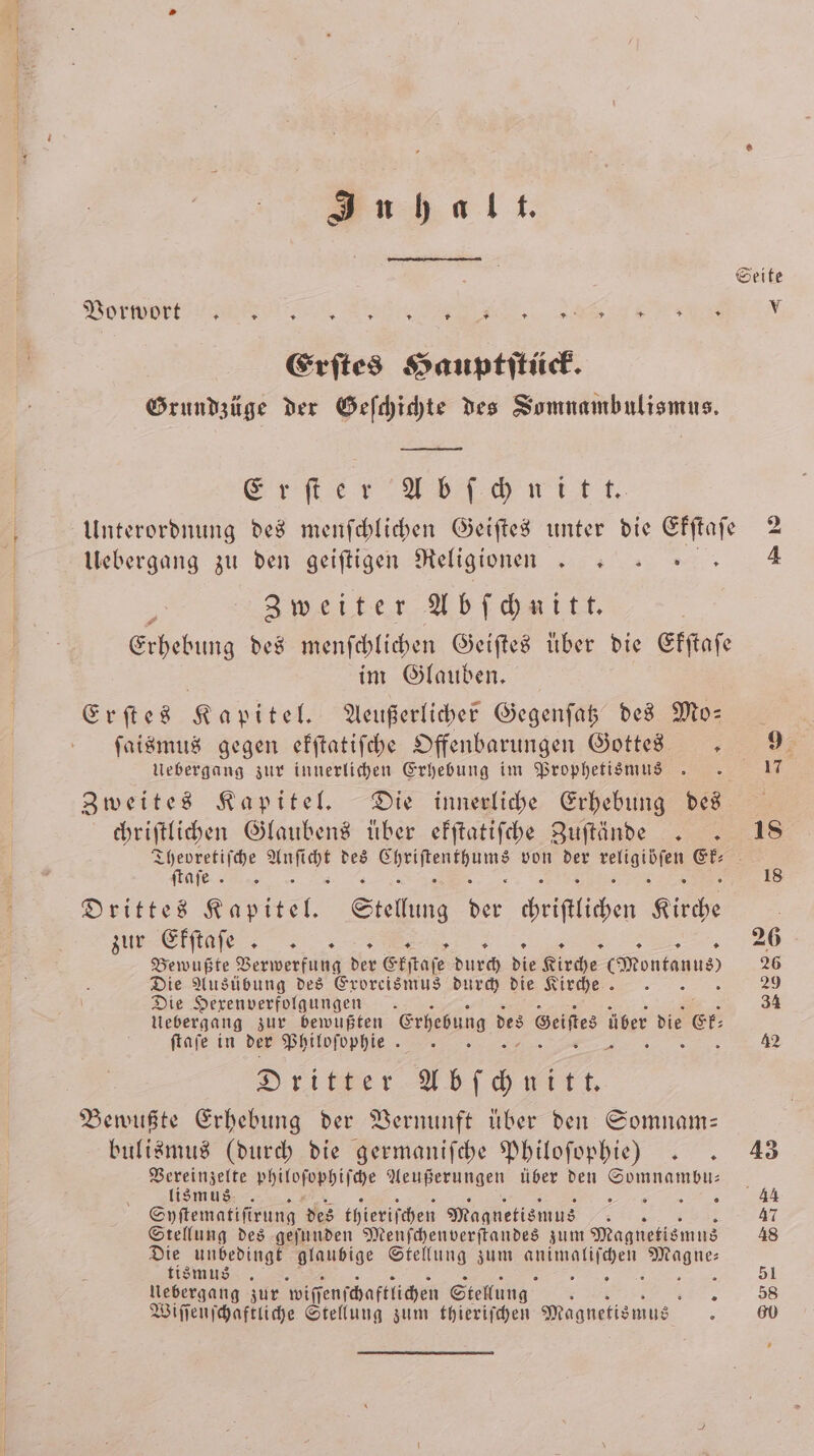 Inhalt. Por ⁵ TTT EBEN Erſtes Hauptſtück. Grundzüge der Geſchichte des Somnambulismus. Gerten cit. Unterordnung des menſchlichen Geiſtes unter die Ekſtaſe 2 Uebergang zu den geiſtigen Religionen VV Zweiter Abſchnitt. e des menſchlichen Geiſtes uber die Ekſtaſe im Glauben. Erſtes Kapitel. Aeußerlicher Gegenſatz des Mo— ſaismus gegen ekſtatiſche Offenbarungen Gottes 9. Uebergang zur innerlichen Erhebung im Prophetismus .. 17 Zweites Kapitel. Die innerliche Erhebung des chriſtlichen Glaubens über ekſtatiſche Zuſtände . 18 Theoretiſche FEN des ae a von 125 wa 55 ine... 18 Drittes Kapitel. Stellung 5 christlichen Kirche 8 FZUf 5 26 Bewußte Verwerfung der Ekſtaſe Sure die Kirche (Montanus, 26 Die Ausübung des Exoreismus durch die Kirche.. 29 Die Hexenverfolgungen . 34 Uebergang zur bewußten Erhebung des beiſtes über die er‘ ſtaſe in der Philoſophie .. EEE 42 Dritter Abc Bewußte Erhebung der Vernunft über den Somnam— bulismus (durch die germaniſche Philoſophie) .. 43 Vereinzelte Philofophiſche Aeußerungen über den . 5 lismus . : 44 Syſtematiſirung des thieriſchen Magnetismus 5 47 Stellung des gefunden Menſchenverſtandes zum Magnetismus 48 Die unbedingt glaubige Stellung zum Big ne HOMUS:. =, 3 51 llebergang zur wiſſenſchaftlichen Stellung ; : 58 Wiſſenſchaftliche Stellung zum thieriſchen Magnetismus A 60