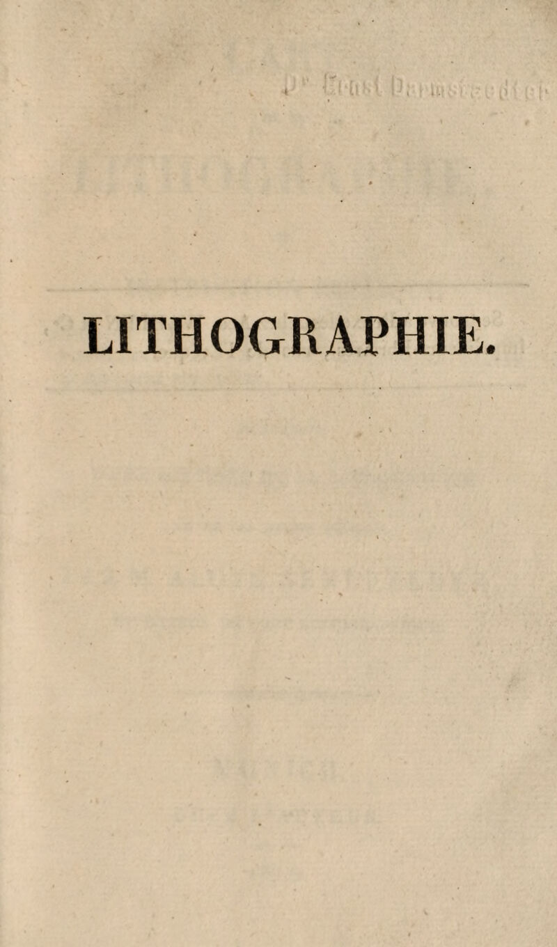 LITHOGRAPHIE.