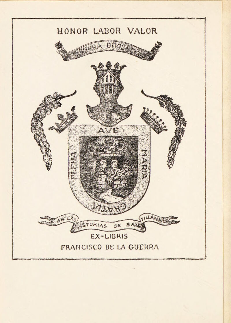 EX-LIBRIS FRANCISCO DE LA GUERRA