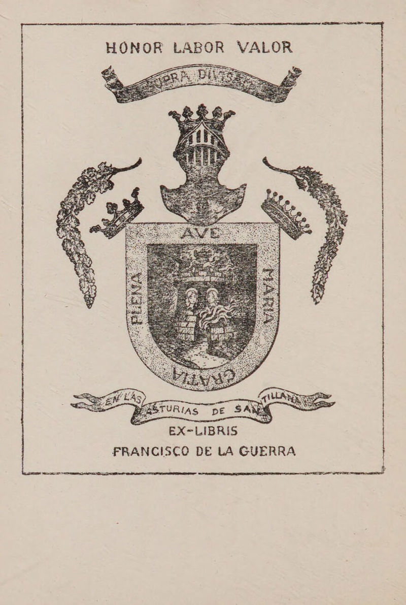  EX-LIBRIS FRANCISCO DE LA GUERRA A 