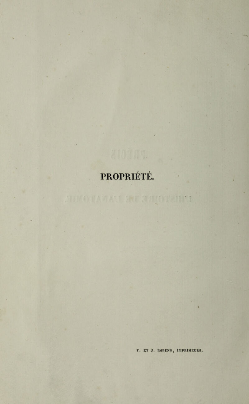 PROPRIETE ET J. IMPENS, IMPRIMEURS,