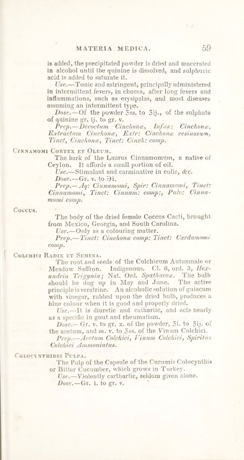 141. In this process the aether which passes over, depends upon a new arrangement of the elements of alcohol, occasioned by the presence of sulphuric acid, and a certain temperature. The formation of aether may be explained by the following diagram : hydrogen, oxygen, carbon. Two atoms of alcohol consist of .... 6 2 4 The sulphuric acid separates 1 atom of water resulting from decomposition of the alcohol 1 1 Leaving 1 atom of aether composed of . . 5 1 4 Subtract from aether 1 atom of water ... 1 1 The result will be 2 atoms of olefiant gas 4 0 4 JETHER RECTIPICATUS. 142. Sulphuric aether contains some sulphuric acid and aetherial oil; the potash saturates the acid and forms a soap with the oil; on the addition of a gentle heat, the aether is separated from these impurities and condenses in the receiver. WATER. 143. Composition: 1 oxygen =8 )q 1 hydrogen = 1 $' ’ or two parts of hydrogen and one of oxygen by volume. ATMOSPHERIC AIR. 144. Composition : Oxygen twenty-one parts, azote seventy-nine parts by weight. It contains also a variable proportion of aqueous vapour and carbonic acid. c