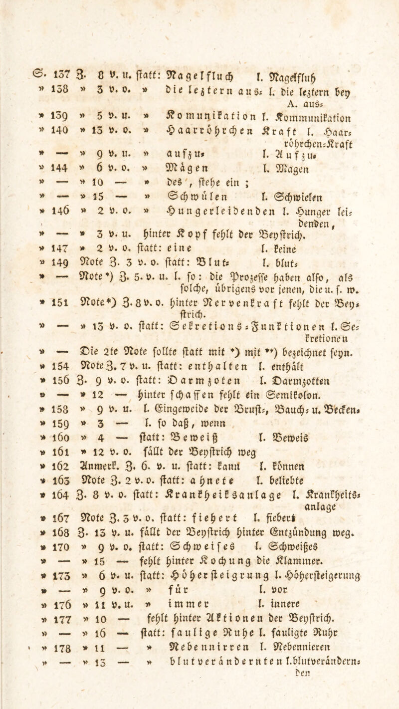 I. Nagefffub » 158 » 3 p. 0. bie lejfern auSi l. bie ledern bep A. auSs * I09 » 5 p. u. ÄomuniFafion f. ÄommtmiFafton » 140 » 13 p. 0. £ a a r r b f; c cf) e n Ära ft f. Jpaarj • rbfjrdjemÄraft —*■• 9 P. w. » auf$u* !• 21 u f $ Ui » 144 Y> 6 p. 0. » Nlag en l. Klagen » — >» 10 — beS jlebe ein ; — 15 — » © tf m ü f e n T. ©cfyttnefen 146 >» 2 P. 0. » «^ungerleibenben l. junger UU 1 benben. — » 3 P. u. fftnfer Äopf fef;lt ber SBepflrid;. » 147 2 P. 0. flaff: eine I. Feine » 149 Note 3- 3 p. 0. flaff: 55 l u fs l. blutt » — Nofe*) 3* 5- tt.ii. I. fo: bie ^Pro^effe fabelt aTfo, als folcfje, übrigens oor jenen, bien. f. m. * 151 Note*) 3-8P. o. fjinfer Nerpenüraff fel;lf ber 55ep< fluid). » — » io P- o. flaff: ©eFrefionSsSunSfionen f. ©e? Fretionen v — £>ie 2te Note foTXtc flaff mit *) mit ♦i’) be$etc])nef fepn. »»154 Nofe3. 7P. u. flaff: enthalten I. entfalt »» 156 3* 9 »• o. flaff: £>arm$ofen l. ©arm$otfen t, — »12 — hinter f cf) affen fel;lt ein ©cmtFoIon. * 153 » 9 u. I. (Singeroeibe ber 53rujl;, 53aud)j u. 55ecfenj » 159 * 3 — I. fo ba§, menn » 160 » 4 — flaff: 53eroei§ I. 53en?eiS » l6l * 12 P. o. fallt ber 53epflrid) tpeg * 162 2inmetF. 3* 6. P. u. flaff: fand I. Fbnnett * 163 Nofe 3*2». 0. flaff: apttefe I. beliebte * 164 3- 8 p. 0. flaff: ÄranFfjeiFSanlage I. ÄranFfjetfS* anfage » 167 Note 3. 3 P. 0. flaff: fiebert l. fieberl » 163 3- 13 P* u. fallt ber SSepflricf) fjtnfer (Snt^ünbung meg. » 170 » 9 p. 0. flaff: ©djmeifeS {. ©d?tpeifje$ » — » 15 — fefjlt fjinfer Äod?ung bie klammer. * 175 » 6 P» u. flaff: £b£etjleigrung I.^bijerfleigermtg » — » 9 ti. o. » für I. poe » 176 » n P. u. » immer I. innere » 177 » 10 — fefflt hinter 2tFfionen ber 95ei;flrid). » — » 16 «— flaff: faulige Nufje l. fauligte Nufjr • » 178 *11 — »* Siebennirren I. Nebennieren » — »15 — v b lu f per a nb e ritte n r.biutperanberns ben