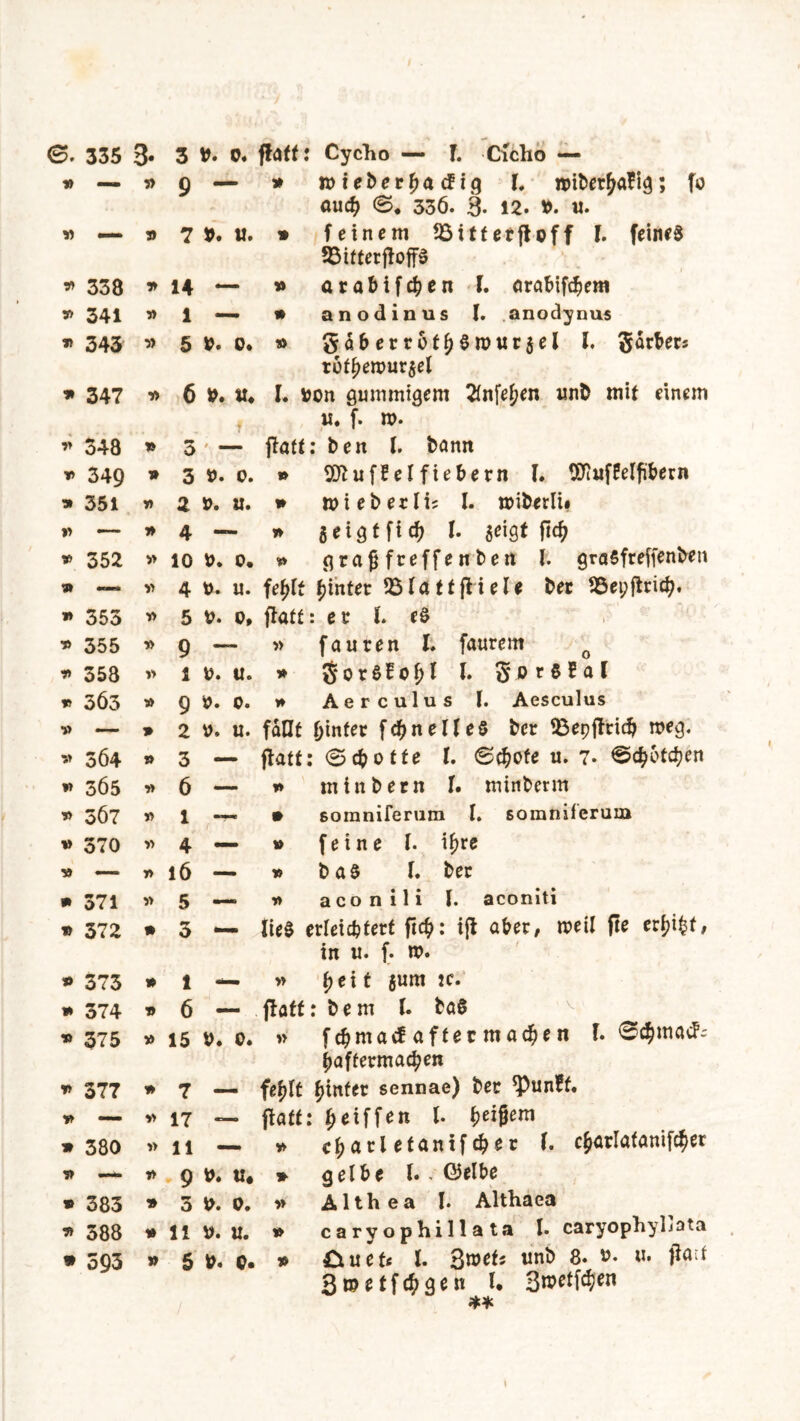 0. 335 3- 9 — 9 9 — 9 * 338 p » 341 9 * 343 9 * 347 9 ’> 348 9 v 349 9 p 351 9 j» — 9 * 352 9 » — 9 » 353 9 * 355 9 353 9 » 3Ö3 9 p —- 9 ^ 364 » » 365 9 » 367 9 » 370 9 9 — 9 » 371 9 » 372 9 * 373 9 w 374 9 » 375 9 ^ 377 9 9 — 9 P 380 9 9 —. 9 * 383 9 * 588 9 » 593 9 3 b. o. ffaff: Cycho — T. Clcho — 9 — * mieberhacfig I. roibethafig; fo auch ©. 336. 3- 12. #. u. 7 ». w. » feinem 531tterfloff l. feines 93itterffoffS 14 — » arabtfchen l. arabifchem 1 — » an od in us f. anodynus 5». o. » göberrofhSrottrjel I. Harbers tofhetour$el 6 ». «♦ I. t>on gummtgem Tfnfehen unb mit einem u. f. n>. 3 ' — ftatt: ben f. tarnt 3 ». o. » 2ftuf?effiebern l. tÜfiufHelfibern 2 v. ti. » roieberli; I. »iberlii 4 — » g e i 91 f t I. geigt ftc^ io ». o. p grafi freffenben l. grafifreffenben 4 ü. u. fef?rt hinter SSlattffiele ber 53ei?ftricf?, 5 v. o, flatt: er l. e$ 9 — » fauren I. faurem 0 1 v. u. p JorSfohl I. 5‘ßrSlal 9 ö. o. 9 Aerculus l. Aesculus 2 v. u. fallt hinter fchnelleS ber ißepffritb n?eg. 3 — ffatf: (Stoffe l. Schote u. 7. Schotten 6 — p mintern I. minberm 1 — • soraniferum I. somniferum 4 16 5 3 » feine l. ihre 9 baS l. ber 9 aco n i 1 i l. aconiti lieS erleichtert fich: ijf aber, n>etl fte erfji^t# in 11. f. m. 1 — » fyeit jum :c. 6 *— ffaff: b e m U baS 15 b. 0. » fchmacfaffer machen f. Schmal baffermachen 7 — fehlt fyinttt sennae) ber *Pun?f. 17 — ffaff: 11 — » 9 fc. u« p 5 i>. 0. p 11 r. u. p 5 fc. c. p heiffen l. fyeifjem charlefanifcher l. charlafanifcher gelbe l. Qielbe Althea l. Althaea caryophillata l. caryophyllata £tuet< l. Sroets unb 8. »• u. ffatf i* 3^eff^en ** \