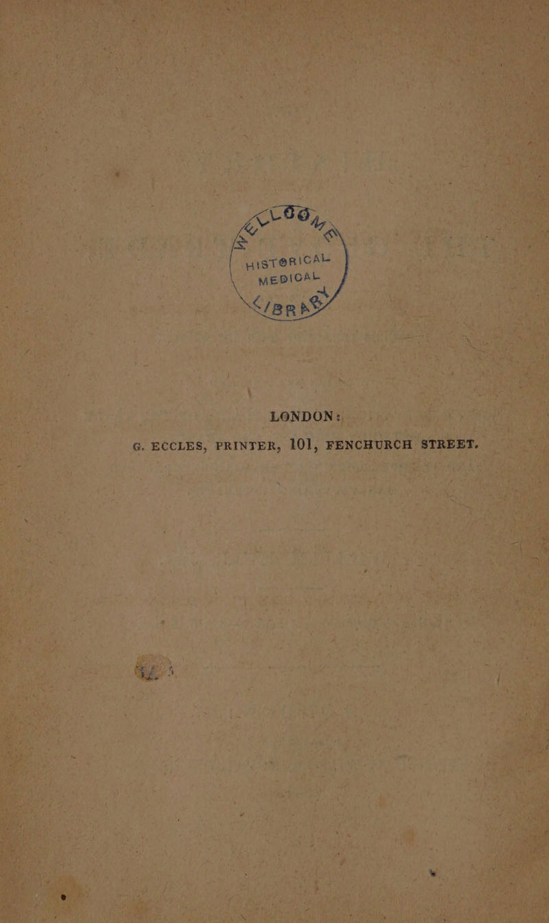 G. ECCLES, PRINTER, 101, FENCHURCH STREET.