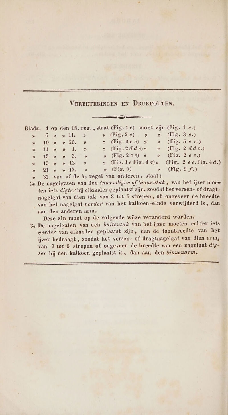 VERBETERINGEN EN DRUKFOUTEN. Dn Epe » > » » » 5 » 6 10 11 13 13 21 32 Dm onitees (Hie Z ens: PattiEd en) » » 26. » > (Fig.5ce) » » (Fig 5 Ee) Dan de er » (Fig.2dde)» » (Fie: 2de) nas Ser p » (Fig.2ce) » p(Figs 2e) pes 13. » (Fig.leFig.4a)» (Fig. 2 ee.Figekàd.) Dn pii. » » (Fig. 9) pe (Eigs 0e) van af de ke regel van onderen, staat: Je