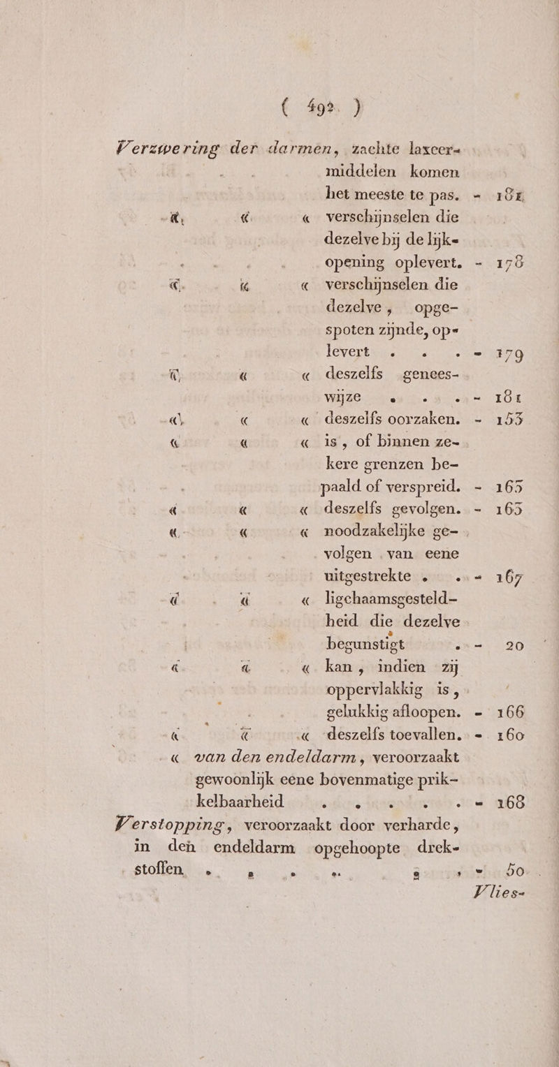 wit « «- « ~ € stoffen. « « 1 a « « ef « « « middelen komen het meeste te pas. verschijnselen die dezelve by de lijke opening oplevert. verschijnselen die dezelve, opge- spoten zijnde, op» Teven kB ane deszelfs _genees- wijze are ee be deszelfs oorzaken. is, of binnen ze~ kere grenzen be- paald of verspreid. deszelfs gevolgen. volgen . van eene uitgestrekte .. ligchaamsgesteld- heid die dezelve begunstigt : kan , indien zij gelukkig afloopen. deszelfs toevallen. Mo | *