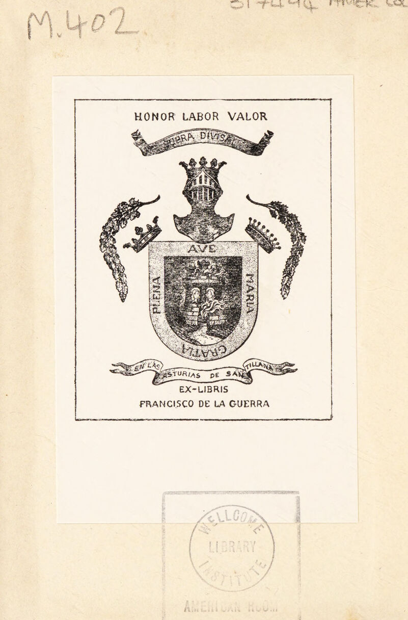 p£ EX-LIBRIS FRANCISCO DE LA GUERRA