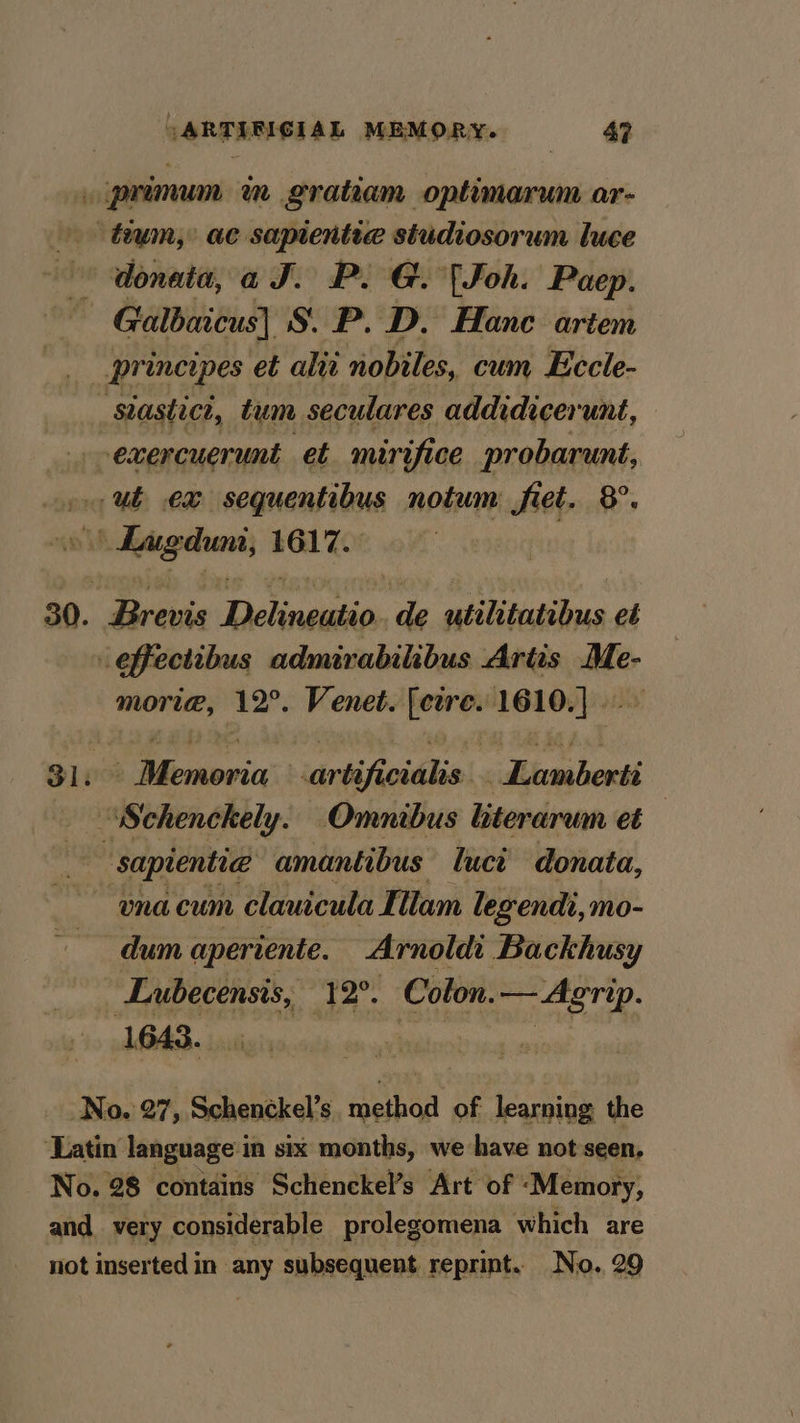 donata, a J. P. G. [Foh. Paep. Galbaicus] S. P. D. Hanc artem “4 morte; 12°. Venet. ene 1610.] Siabeia:! fay Sc ee ‘dibome hens