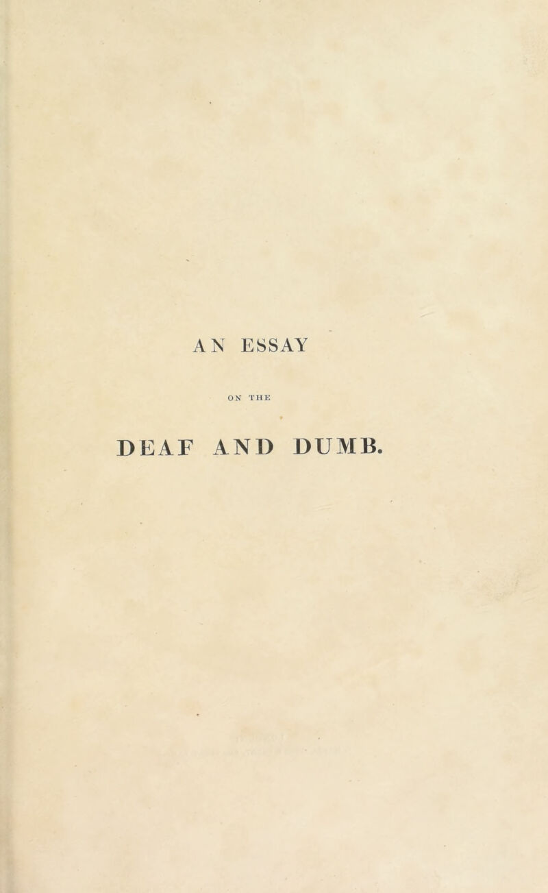 ON THE DEAF AND DUMB.