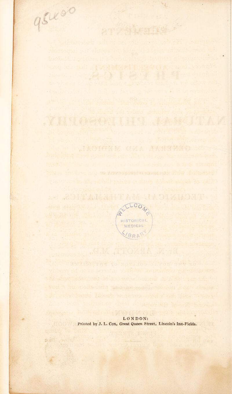 LONDON: Printed by J. L. Cox, Great Queen Street, Inncoln’s Inn-Fields.