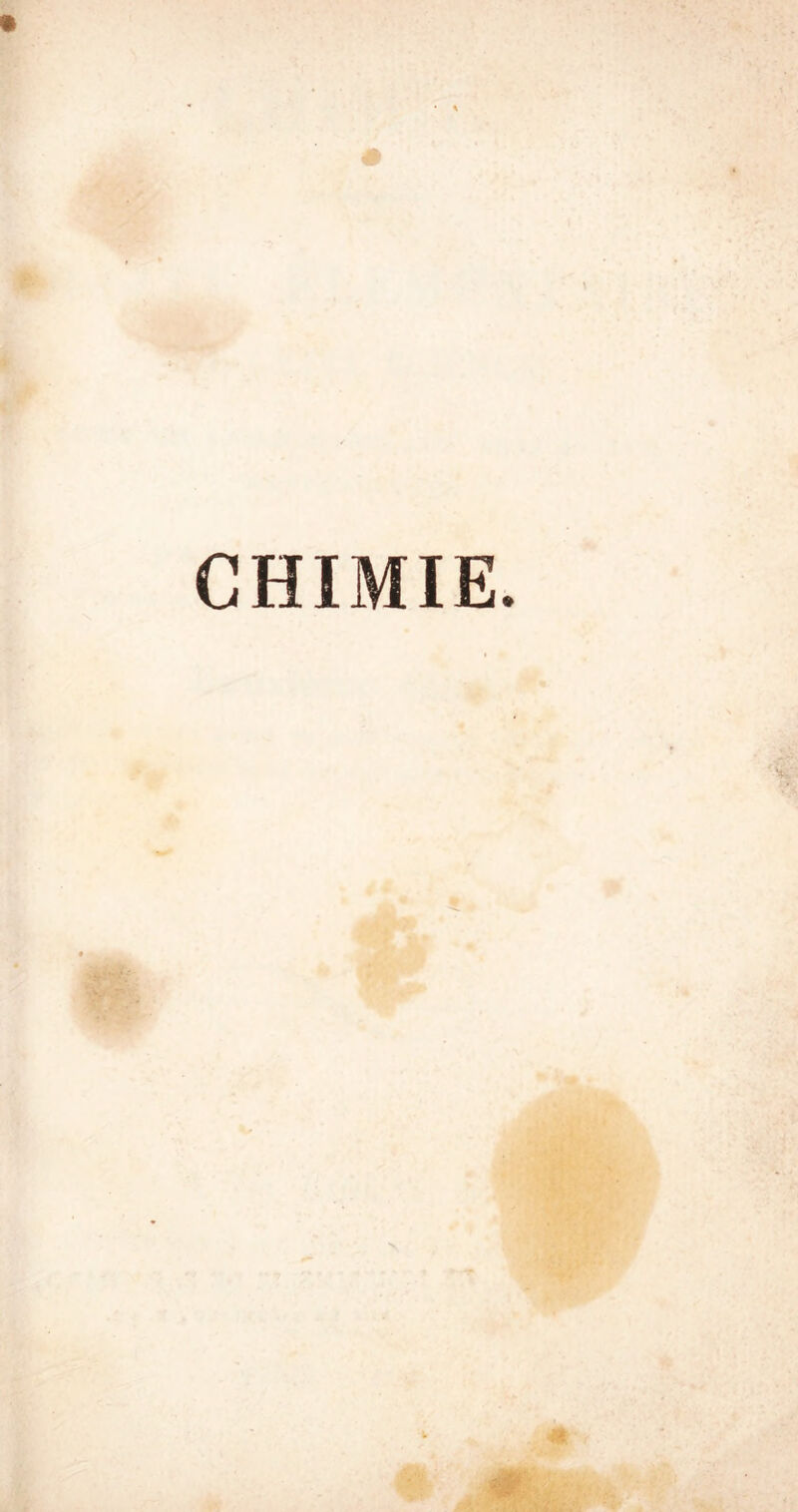 CHIMIE.