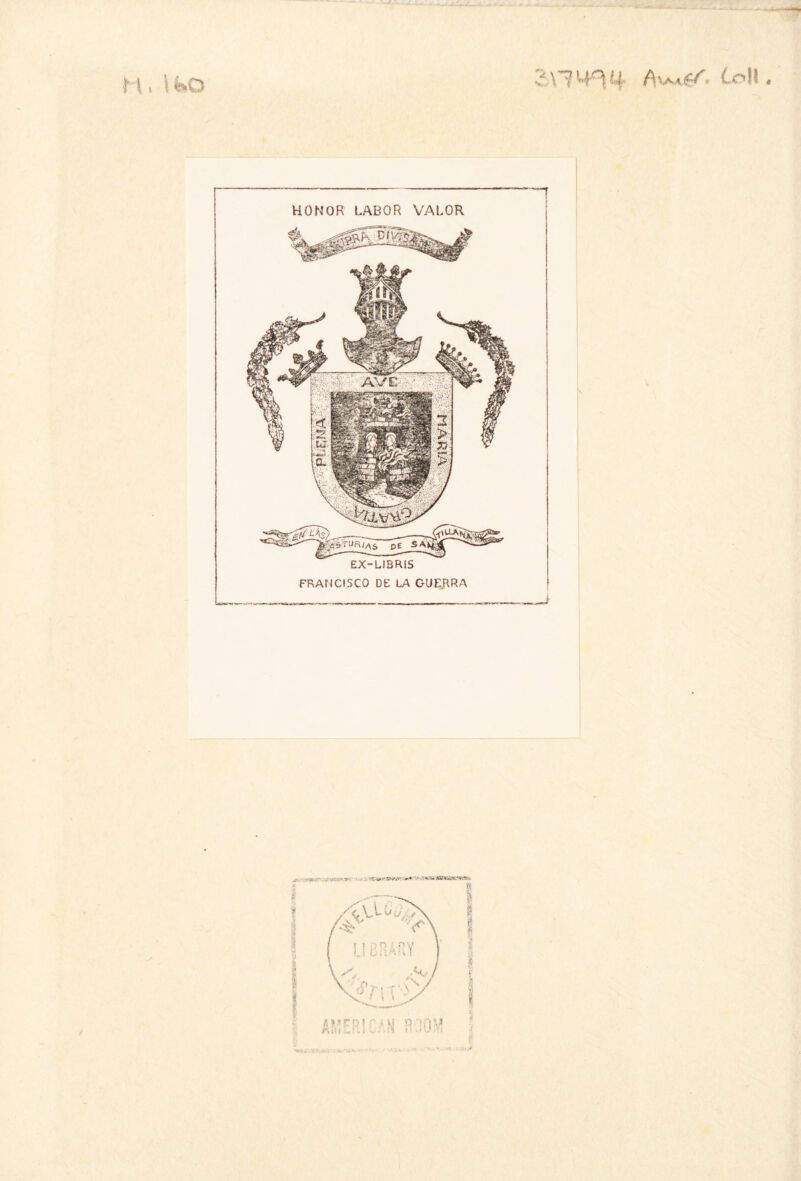 í-oü, EX-LIBRIS FRANCISCO DE LA GUERRA Á
