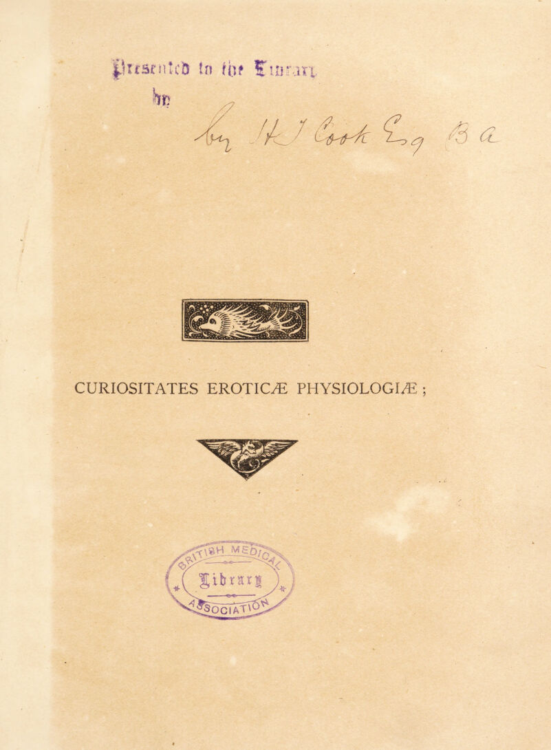puscntciJ tn fbf f tor art ( CURIOSITATES EROTICA PHYSIOLOGIC ; ♦