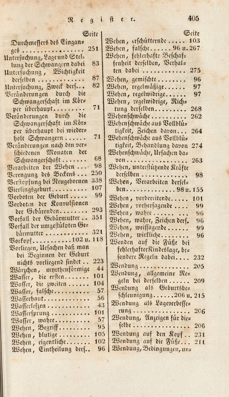 @eite ©urdjmeflerS be§ Singans geä ..• • 251 Hnterfud)ung,öageunb@tels hing bet @d?wangern babei 83 Untcrfuchung, Sßichtigfeit bcrfelbert. 87 llnterfudjung, 3«>ecf berf... 82 Verdnberungen buvcl) bie @d)wangerfd)aft im Störs per überhaupt. 71 Verdnberungen buvd) bie 0d)wangcrfd)aft im Störs per überhaupt bei wiebers holt (Schwängern. 71 Verdnberungen nach ben oers fchiebeneit Odonaten ber ©d)wangerfd)aft. 68 Verarbeiten ber iöeljen ... 98 Verengung beö Vecfenö ... 250 Verstopfung bei SJieugebornen 338 Vierlingsgeburt. 1°7 Vorboten ber (Geburt. 99 Vorboten ber Stonoulfionen ber ©ebdrenben. 293 Vorfall ber ©ebärmutter.. 351 Vorfall ber umgeftülpten ©es börmutter. 321 Vorfopf.102u. US Vorliegcn, Urffld>en baß man bei beginnen ber ©eburt nid)t$ yorliegenb finbet .. 223 Sffiärjdjen, mprtljcnförmige 44 2Baffer, bie erften. 101 SVaffer, bie feiten. 104 Üßaffer, falfdjc. 57 fXßafferfjaut. 56 SBafferleften. 43 Söafferfprung. 101 SBafler, naaf>re. 57 SEBehen, begriff. 95 3Be(jen , blutige. 105 2üel)cn , eigentliche. 102 Vdeljen, ®intl;eilung berf.. 96 0eite SIBeOen, irfdmtternbe. 103 Sieben, falfche.96 u.267 S2öel)en, fehlerhafte Vefdjafs fenheit berfelben, Verljals ten babei. 275 2Bel)en, gcmifdite. 96 SZÖehen, regelmäßige. 97 2öel)en, regelwibrige. 97 ffßehen, regelwibrige, 9tid)s tung berfelben..... 268 2ßehenfchwad)e. 262 Söehenfchmdche aus Vollbilds tigfeit, 3eid)cn bauon... 264 2ßehenfchtt)dd)e auö Vollblus tigfeit, Vehanblung baoon 274 2Behenfchn>dche, Urfad)en bas oon. 263 SKchen, unterffüljenbe Strafte berfelben. 98 SBehen, Verarbeiten berfels ben.98 u. 155 9Bef)en, porbereitenbe. 101 äBetjen, porherfageitbe .... 99 S®el)en, wahre. 96 Soeben, wahre, Buchen berf. 96 SBehett, weiffager.be. 99 SBeljen, wirflicfjc. 96 SÖenben auf bie g-ufje bei fehlerhafterStinbeslage, Des fonbere Siegeln babei.... 232 SEßenbung. 205 Üßenbung, allgemeine 9ies geht bei berfelben. 209 üöenbung alö ©eburtsbes fchleunigting.206 u. 215 2Benbung als üageuerbeffes rung. 20g iZBenbuitg, Sfnjeigen für bies felbe. 206 SBenbung auf ben Stopf.. 231 2Benbung auf bie ftnße... 211 Ssenbung, Vebingungcn, uns V