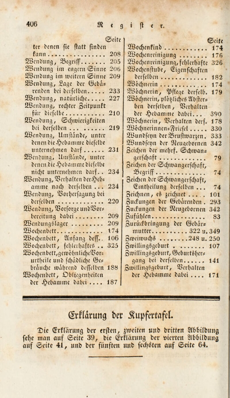 ©eite ter benen fie ffatt finben fann. 208 Slßenbung, Söegriff. 205 SOBenbung im engem Sinne 206 Söcnbung im weitem Sinne 209 SESenbung, Sage bei- ©ebas renben bei berfelben. 233 2Benbung, natürliche.227 SBenbung, rechter Seitpunft für biefelbe. 210 SBenbung, Sd)roierigfeiten bei berfelben.219 SBenbung, Umjtänbe, unter benen bie Hebamme biefelbe unternehmen barf. 231 SBcnbung, Umftanöe, unter benen bie Jpebnmme biefelbe nid)t unternehmen barf.. 234 SBenbung, Verhalten ber.'^eb; ainme nad) berfelben ... 234 SBenbung, ißorberfagung bei . berfelben. 220 SCBenbung, 55orforgeunb5>ovs= bereitung babei. 209 SBenbungSlagev. 209 SBodjenbett. 174 2Bod)tnbett, Anfang beff. 106 2Bod)enbett, fehlerhaftes.. 325 2öod;enbett,gen)öl)nlid>'?>cr: urthcile unb fd)ab(id>e ©es brauche währenb beffelben 1S8 SCßod^enbett, Obliegenheiten bcr Hebamme babei .... 187 Seite 2Bod)enfinb. 174 SBochenreinigung. 176 SÖodjenreinigunq,fehlerhafte 326 2Ecd;en|1ube, ©igenfcfjaften berfelben. 182 SBochnerin. 174 Sföodjnerin, pflege berfelb. 179 Sßöd)nerin, p(o£ficheö 2fb|Ter= ben berfelben, Verhalten ber Hebamme babei... 390 2Öcd)nerin, Verhalten berf. 178 Sfßbdjnerinnensftriefel.330 SBunbfetjn ber S5ru|troar$en. 333 SEßunbfepn ber Dieugebomen 342 Sfidjen ber mehrf. Sdnuans gerfdjaft. 79 Blichen ber Sdfmangerfdfaft, ^Begriff. 74 3eichen ber Sdjroangerfdjaft, ©intbeilung berfelben... 74 Seidenen, eS jeidjnet ..... 10t Sucfungen ber ©ebäreitben . 293 Suefungen ber 3feugebornen 342 Sufühlen. S3 Surücfbringung ber ©ebars mutter. 322 u. 349 SmeirtuidjS.24S u. 250 SmillingSgeburt. 107 SmillingSgeburf, ©eburtStycr* gang bei berfelben.. 141 Smillingt-geburt, Verhalten ber Hebamme babei .... 171 (SrHärmtg t>cv Äupfertafel. £ic Grrflärimg bcr erjten, jweiten mtb brittnt Slbbifbting fcf)c tnatt auf Seite 39, bie ©rfläntttg bcr viertelt Slbbilbuitg auf Seite 41, uub bcr fünften unb fcef)$ten auf Seite 64.