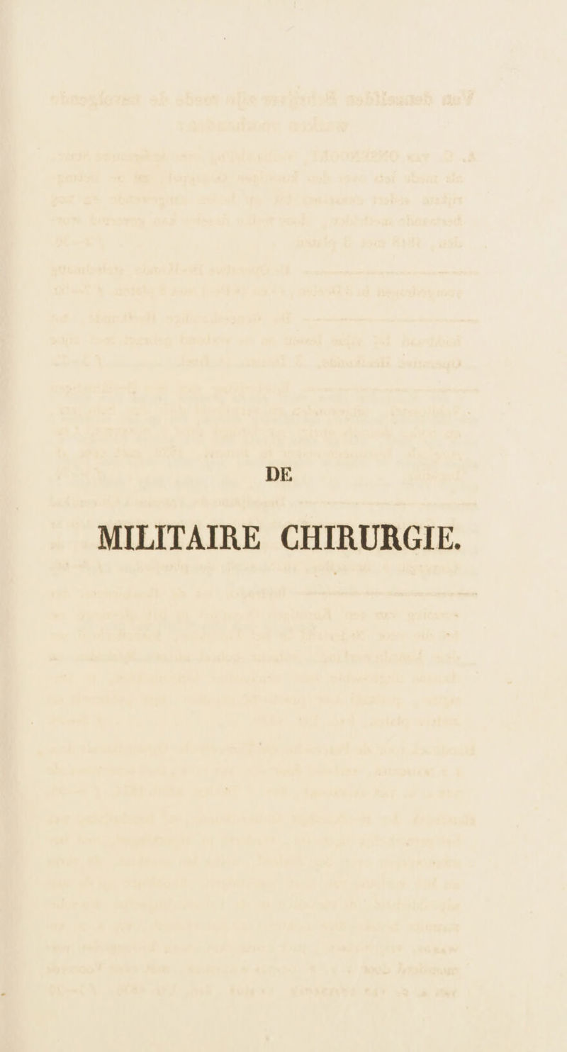 MILITAIRE CHIRURGIE.