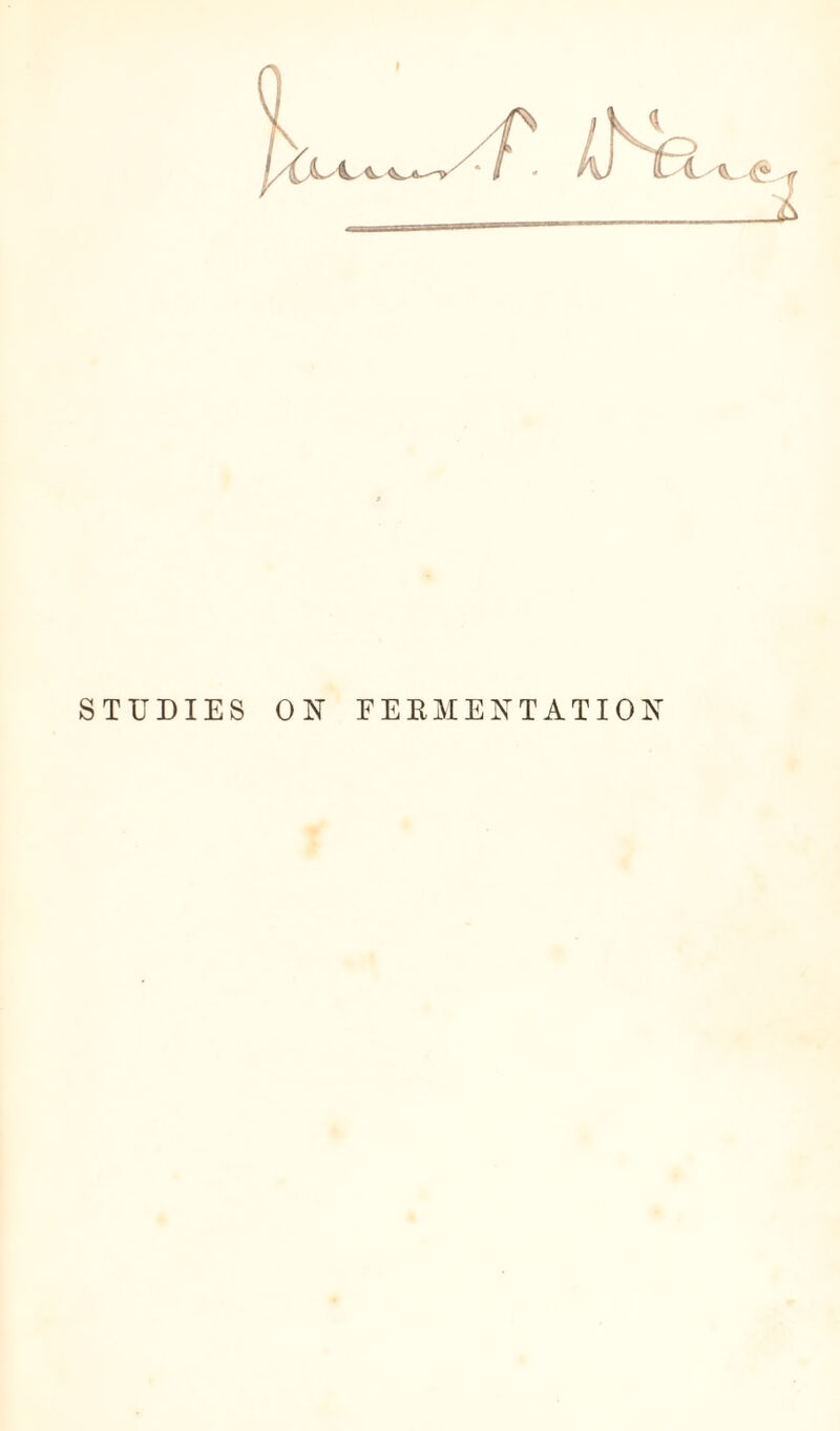 STUDIES ON FERMENTATION