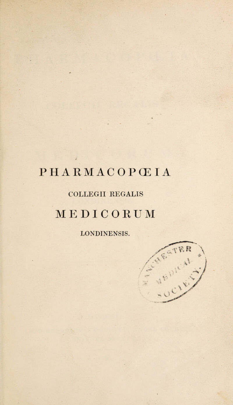 PHARMACOPCE IA collp:gii regalis MEDICORUM LONDINENSIS.